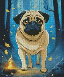 Sad Pug Diamond Painting