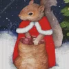 Santa Squirrel Diamond Painting