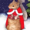 Santa Squirrel Diamond Painting