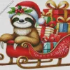 Sloth With Christmas Gifts Diamond Painting