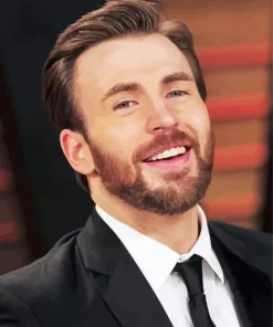 Smiling Chris Evans Diamond Painting