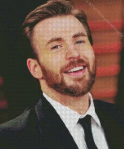 Smiling Chris Evans Diamond Painting