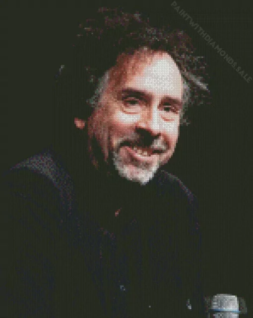 Smiling Tim Burton Diamond Painting