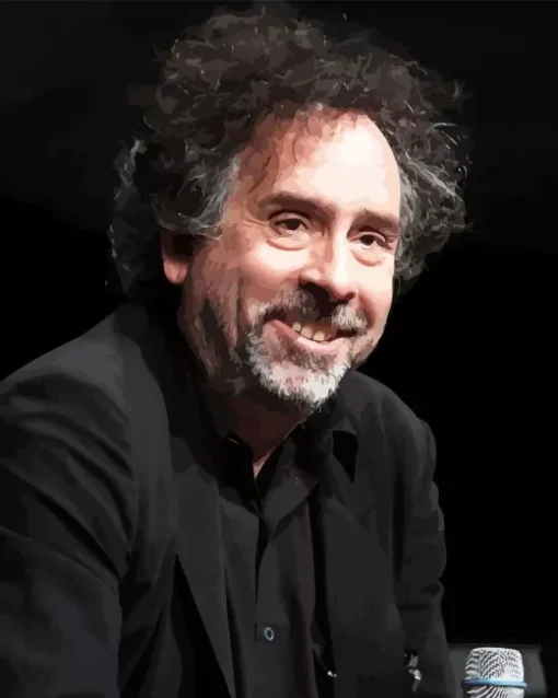 Smiling Tim Burton Diamond Painting