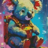 Space Koala Diamond Painting