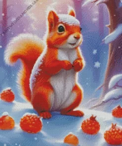 Squirrel And Sunrise Diamond Painting