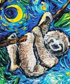 Starry Sloth Diamond Painting