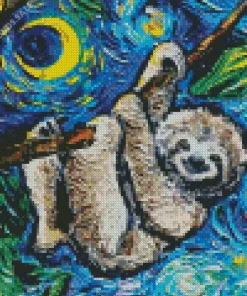 Starry Sloth Diamond Painting