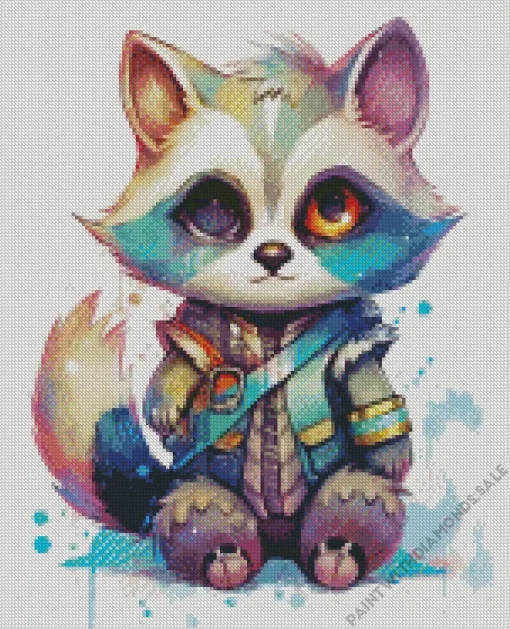 Steampunk Raccoon Diamond Painting