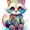 Steampunk Raccoon Diamond Painting