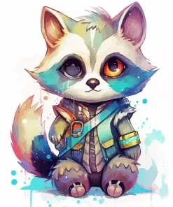 Steampunk Raccoon Diamond Painting