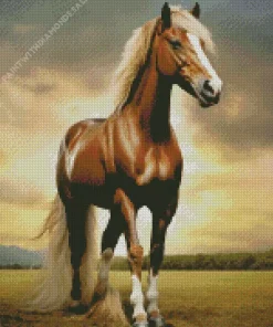 Strong Brown Horse Diamond Painting