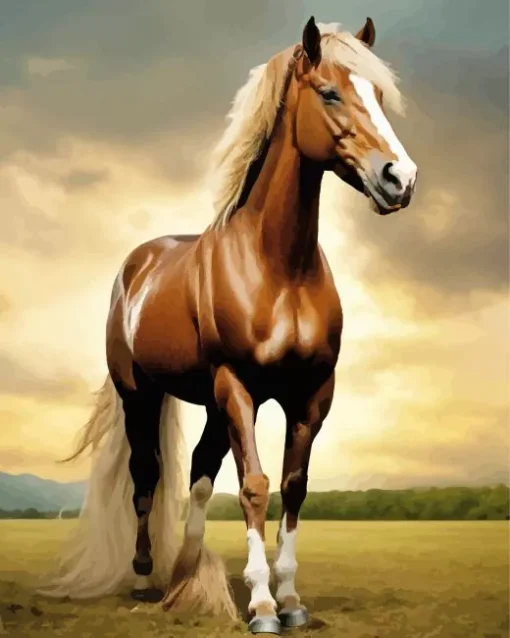 Strong Brown Horse Diamond Painting