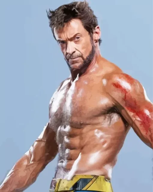 Strong Hugh Jackman Diamond Painting