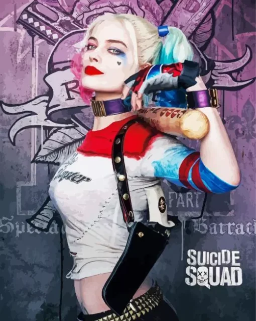 Suicide Squad Poster Harley Quinn Diamond Painting