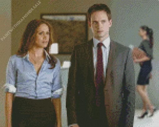 Suits Series Rachel And Mike Diamond Painting