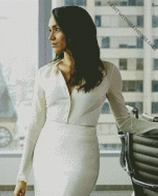 Suits Series Rachel Wearing White Diamond Painting