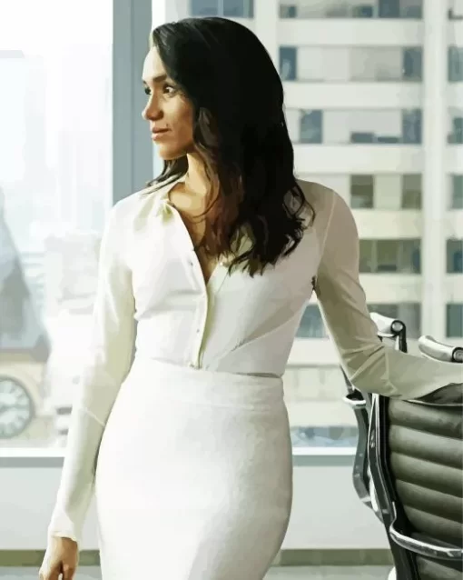 Suits Series Rachel Wearing White Diamond Painting