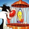 Sylvester And Tweety Bird Art Diamond Painting