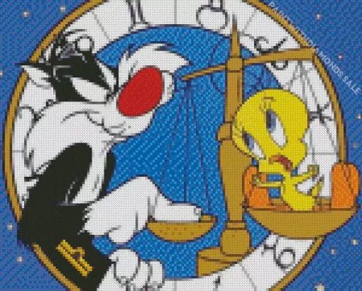 Sylvester And Tweety Bird Diamond Painting