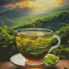 Tea Cup In Nature Diamond Painting