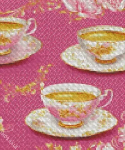 Tea Cups Art Diamond Painting