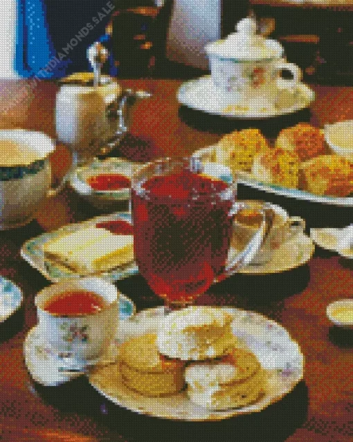 Tea With Biscuits Diamond Painting