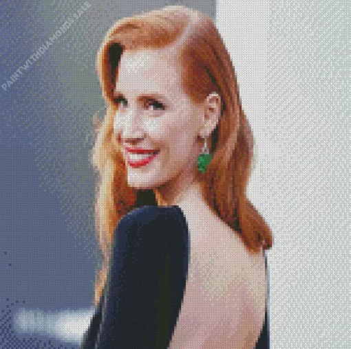 The Actress Jessica Chastain Diamond Painting