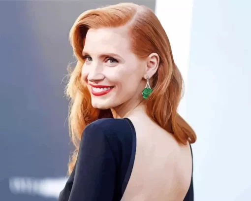 The Actress Jessica Chastain Diamond Painting