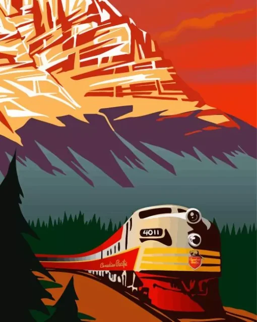 Train Poster Diamond Painting