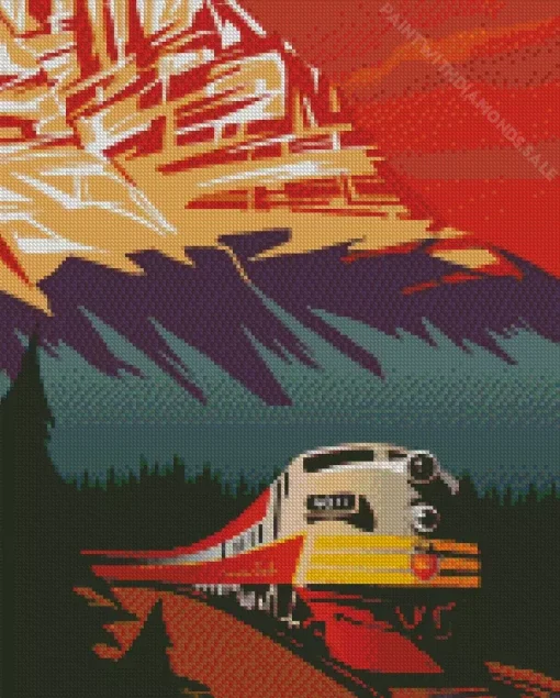 Train Poster Diamond Painting