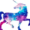 Transparent Galaxy Unicorn Diamond Painting