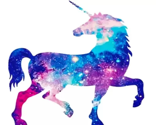 Transparent Galaxy Unicorn Diamond Painting