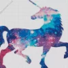 Transparent Galaxy Unicorn Diamond Painting