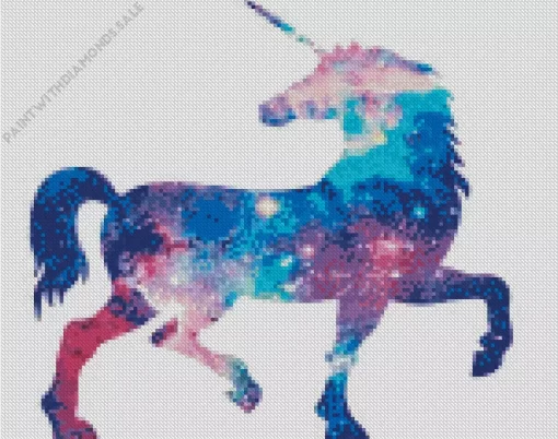 Transparent Galaxy Unicorn Diamond Painting