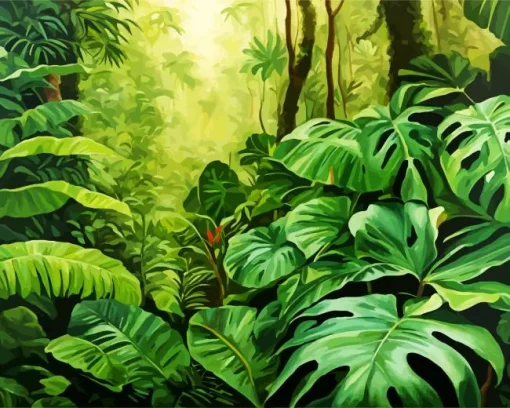 Tropical Monstera Diamond Painting