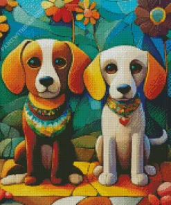 Two Beagle Dogs Diamond Painting