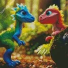 Two Adorable Dinosaurs Diamond Painting