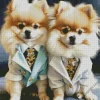 Two Cute Pomeranians Diamond Painting