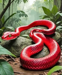 Two Red Viper Snakes Diamond Painting