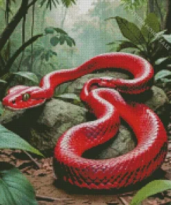 Two Red Viper Snakes Diamond Painting