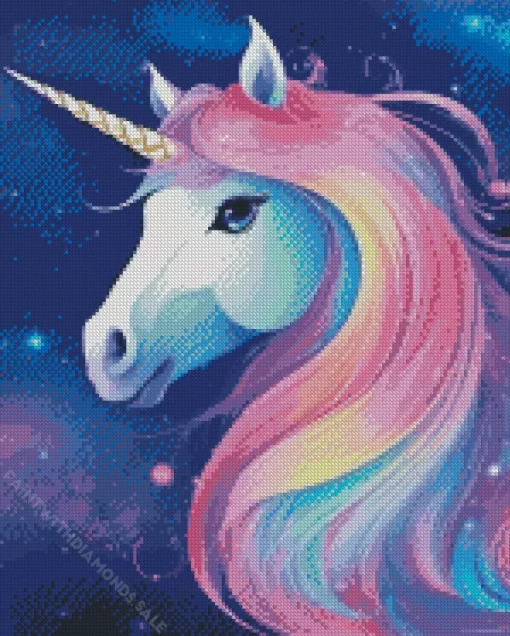 Unicorn And Galaxies Diamond Painting