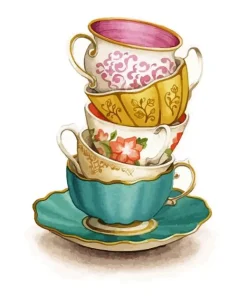 Vintage Teacups Diamond Painting