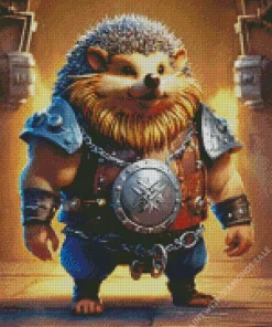 Warrior Hedgehog Diamond Painting