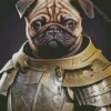 Warrior Pug Diamond Painting