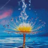 Water Drop And Dandelion Diamond Painting