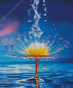 Water Drop And Dandelion Diamond Painting