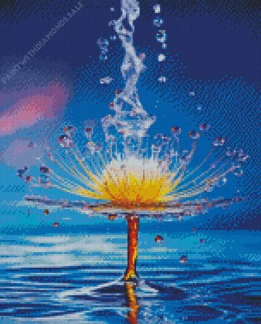 Water Drop And Dandelion Diamond Painting