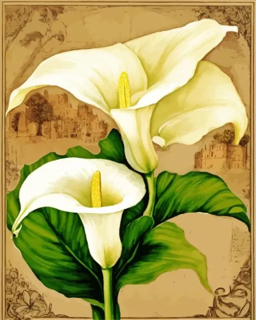 White Calla Lilies Diamond Painting