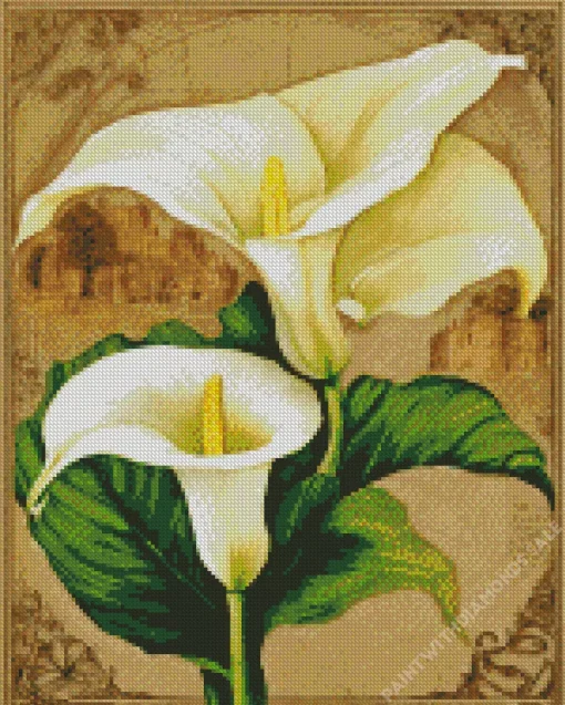 White Calla Lilies Diamond Painting